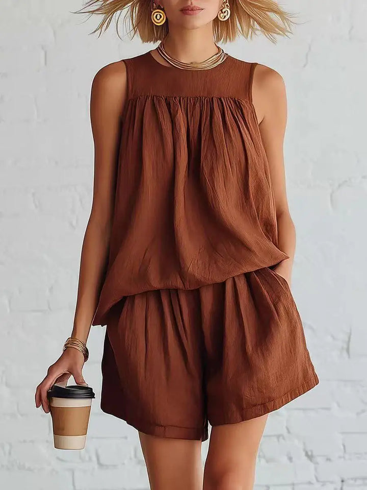 Lydia Casual Relaxed Shorts Set