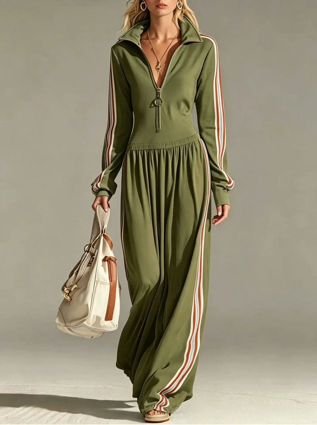Aimee Activewear Stripe Jumpsuit