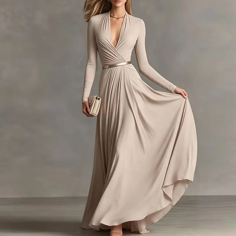 Serenella Draped Boho Maxi Dress