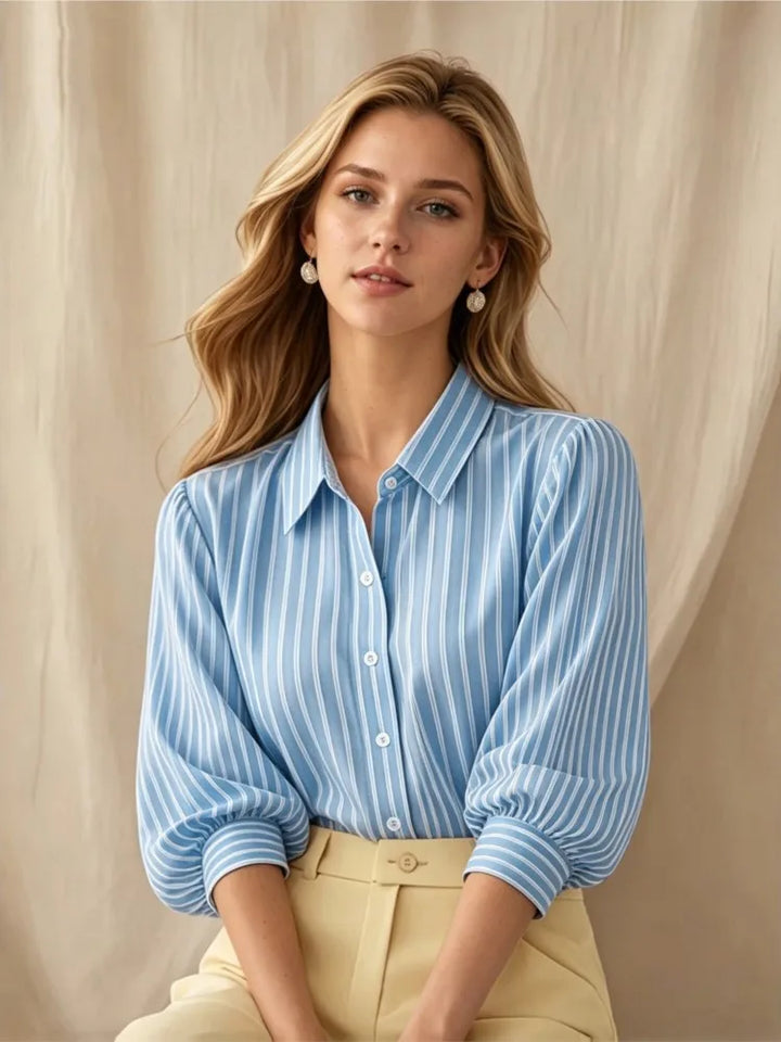 Varen Striped Puff Sleeve Shirt