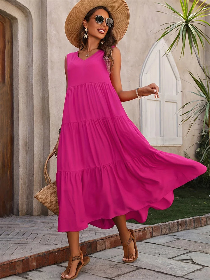 Charlotte Sleeveless Tiered Maxi Dress