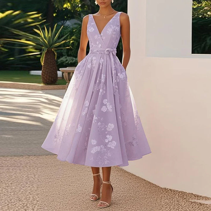 Marjorie Printed A Line Dress