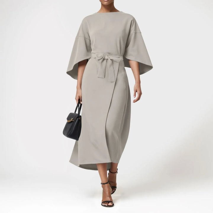 Natalie Tie Waist Elegant Maxi Dress