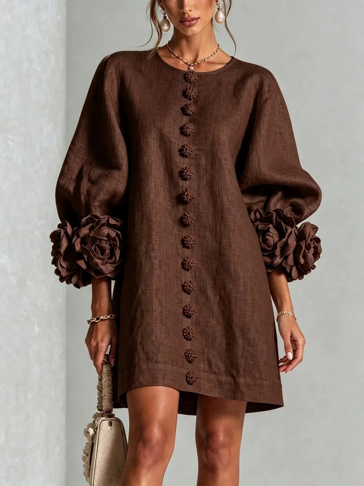 Serena Floral Cuff Mini Dress
