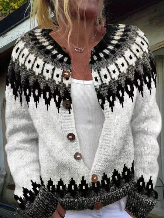 Teodora Fair Isle Button Cardigan