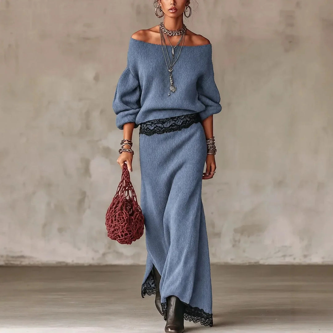 Celestiane Off Shoulder Skirt Set