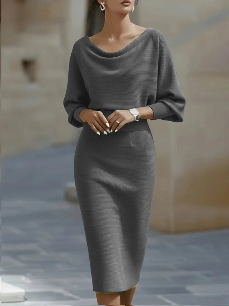 Freya Cowl Neck Midi Dress