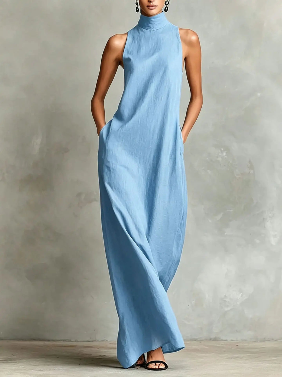 Estelle Sophisticated Pocket Maxi Dress