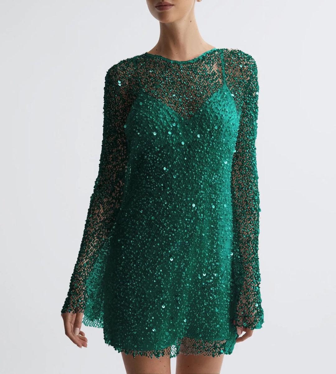 Ingrid Midnight Sequin Mini Dress