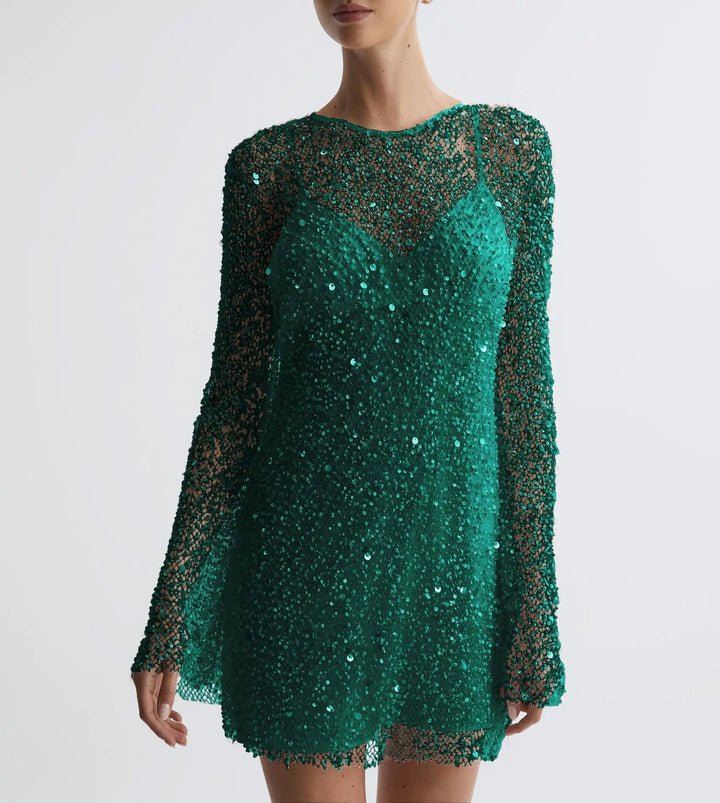 Ingrid Midnight Sequin Mini Dress