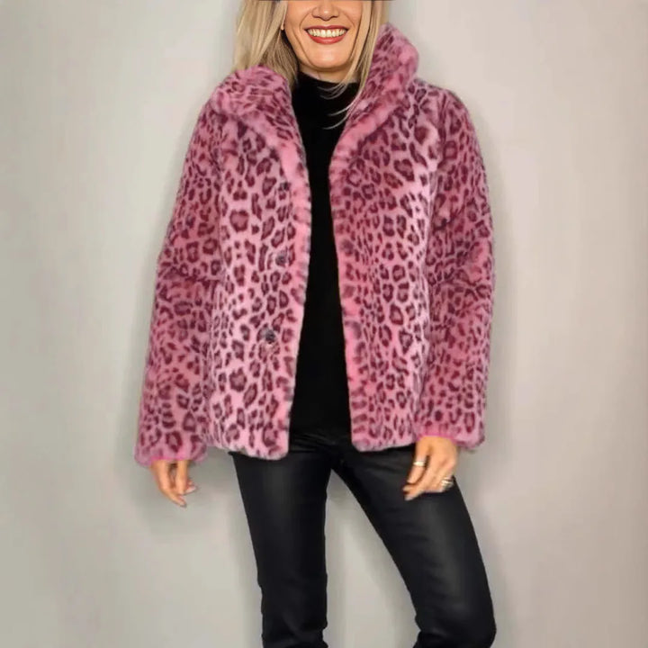 Adair Turn Down Leopard Coat