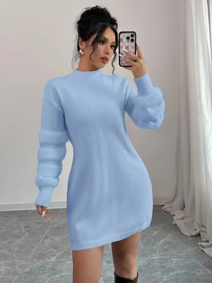 Corinne Mock Neck Sweater Dress