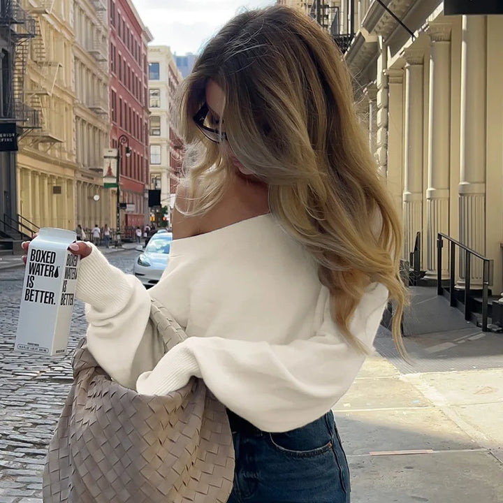Keona Soft Comfort Off Shoulder Sweater