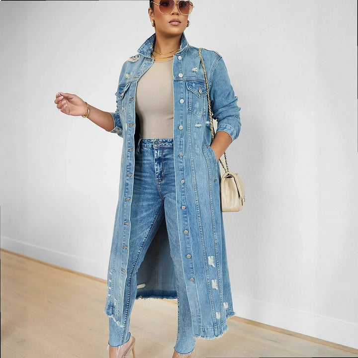 Halcyon Distressed Denim Trench