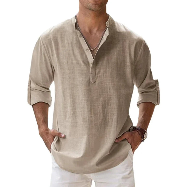 Ethan Long Sleeve Henley Shirt