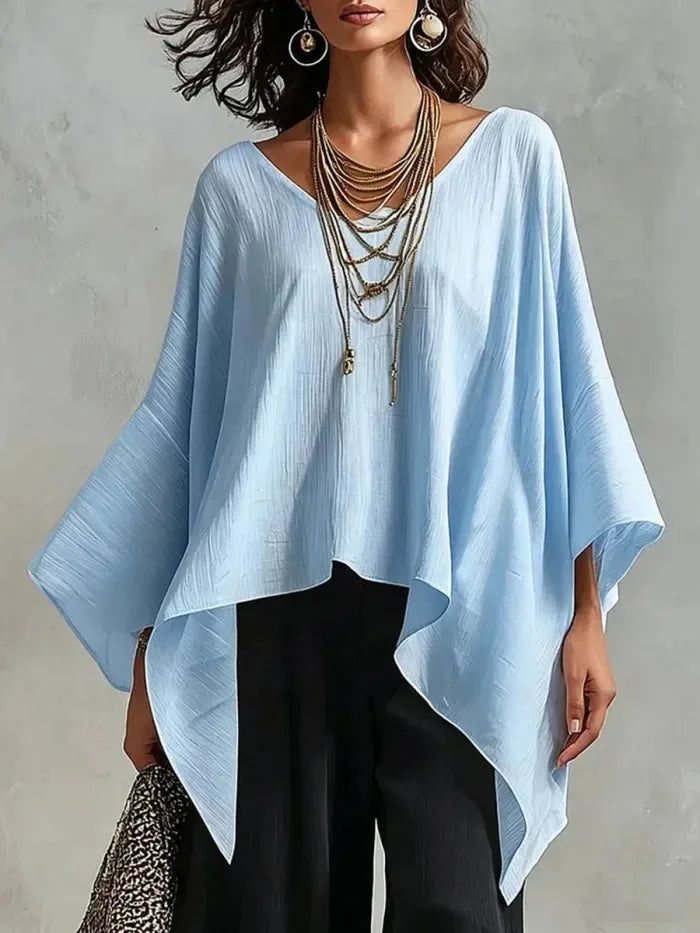 Raina Batwing V Neck Blouse