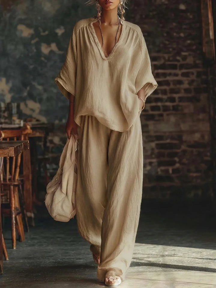 Danae Relaxed Wide Leg Pant Set