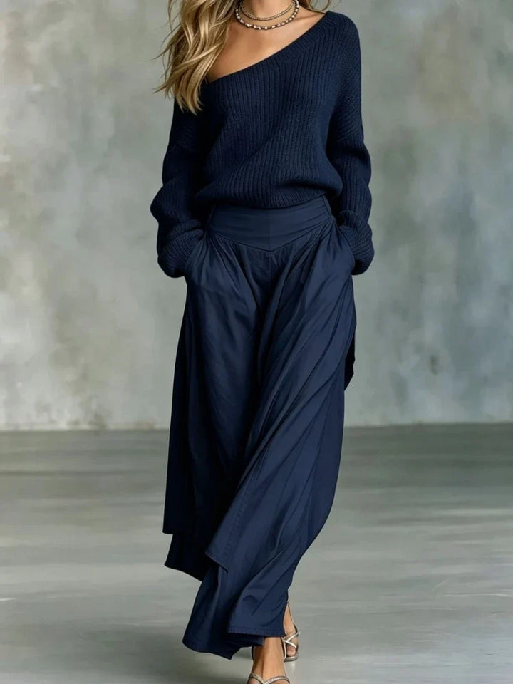 Marisol Off Shoulder Knit Set