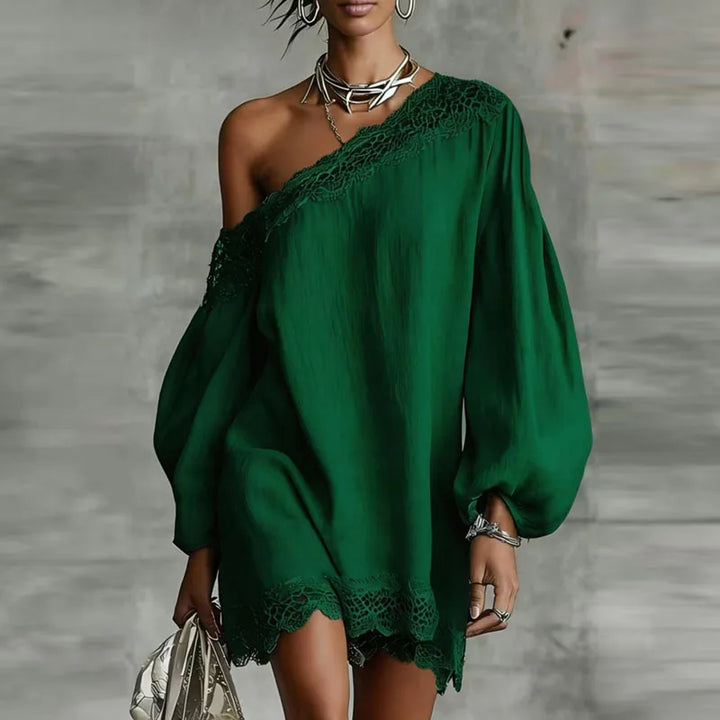 Merelle One Shoulder Boho Mini Dress