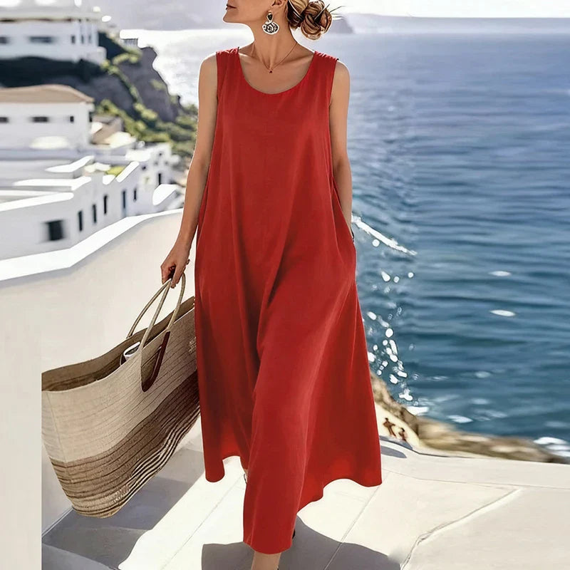 Lucelia Elegant Sleeveless Maxi Dress