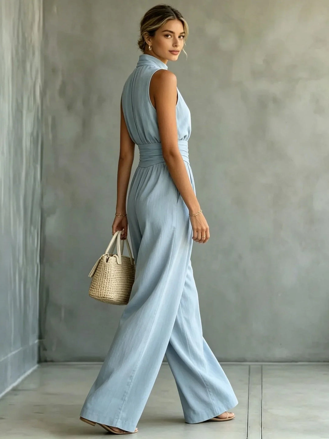 Lilly Sleeveless Wide Leg Jumpsuit
