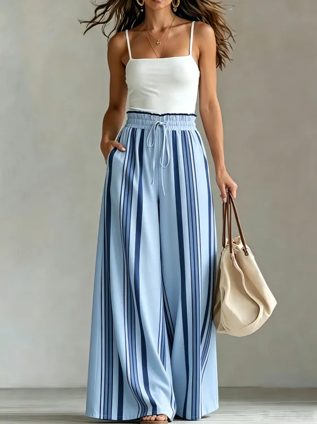 Ava Striped Palazzo Trouser