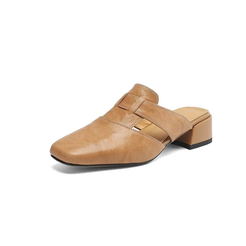 Megan Genuine Leather Mules