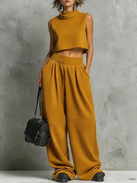 Valentina Crop Top & Trouser Set