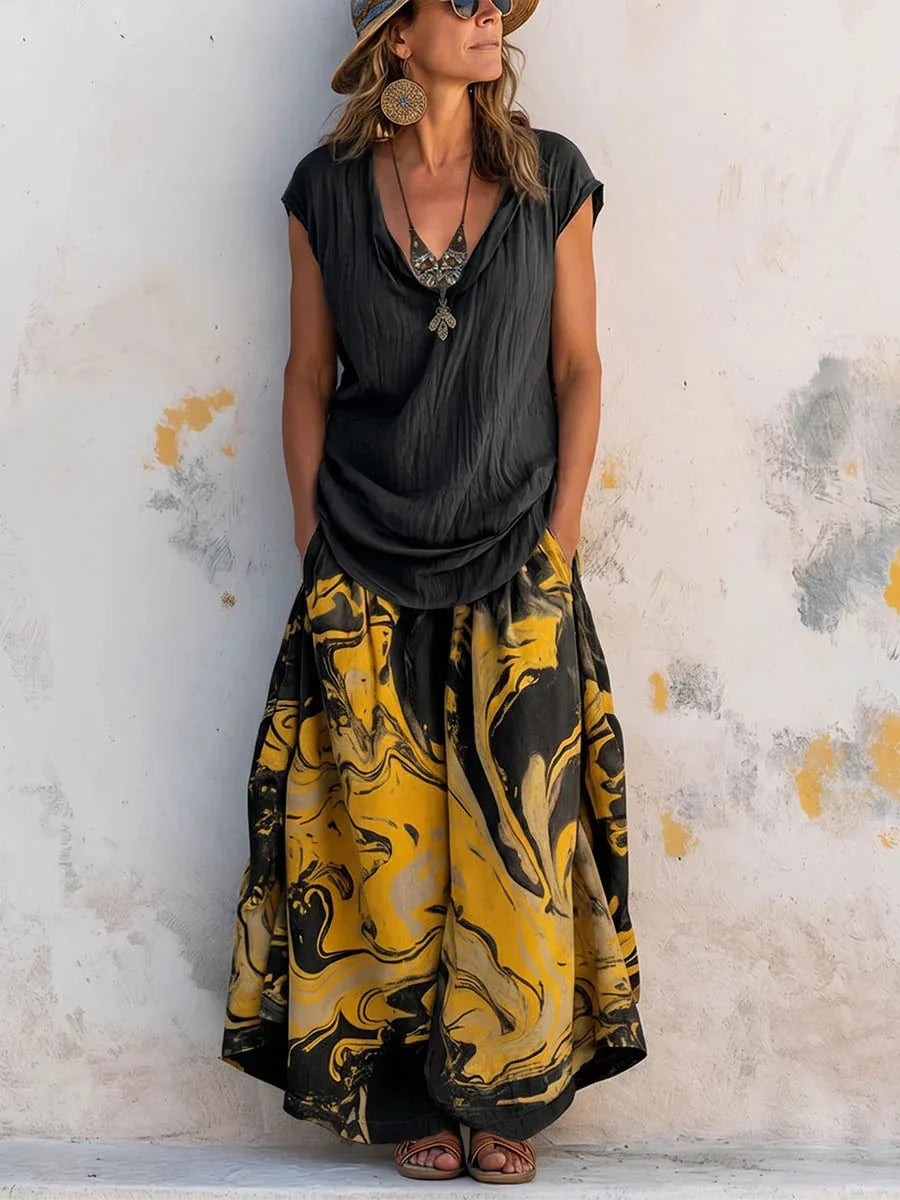 Helena Printed Loose Two-Piece Set