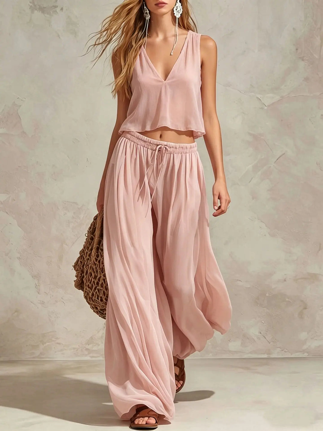 Tina Wide Leg Two Piece Set