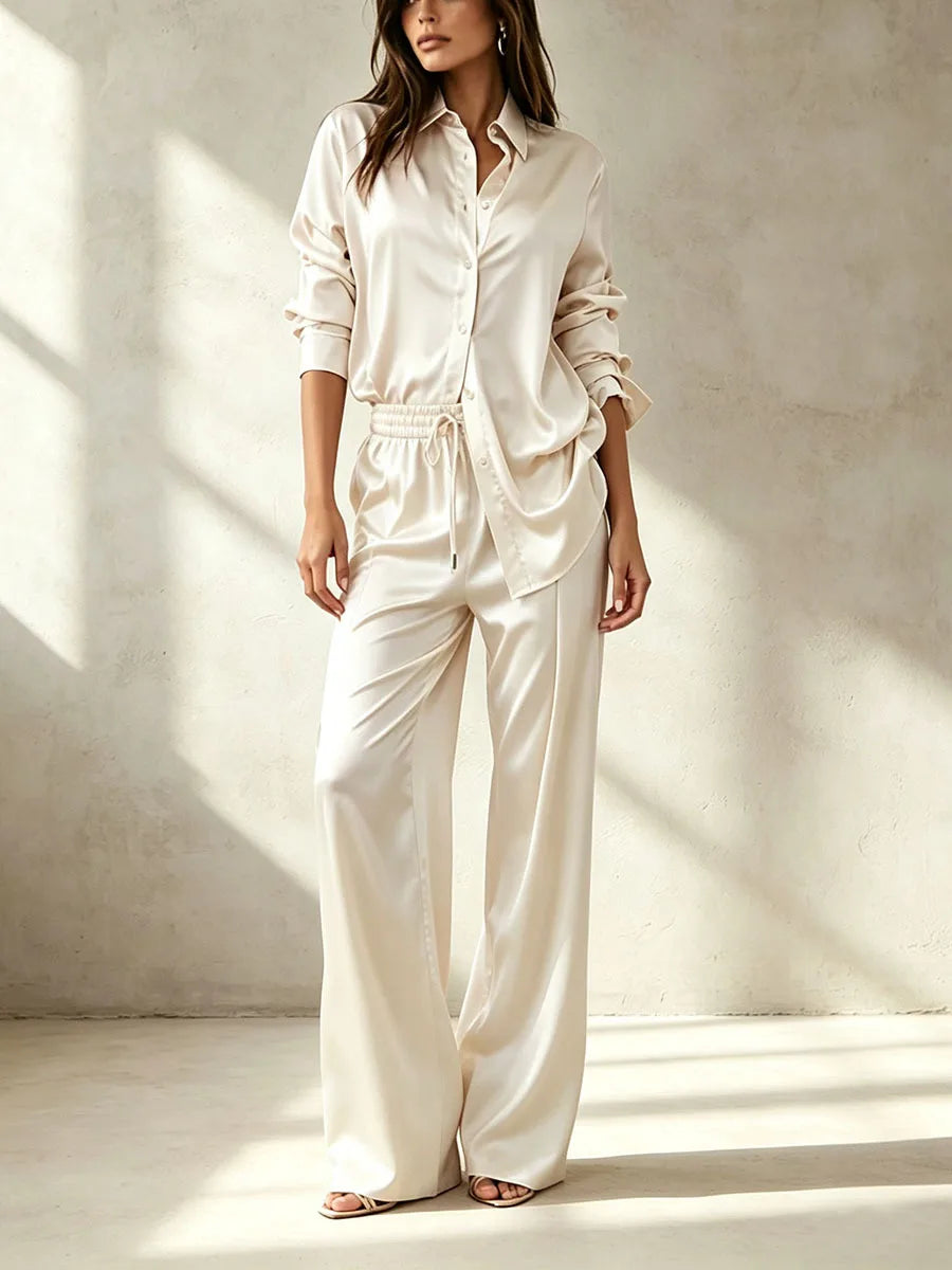 Elowyn Satin Finish Two Piece Set