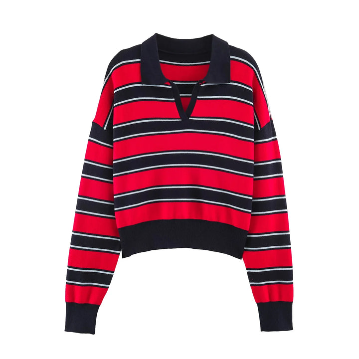 Theodora Johnny Collar Polo Sweater
