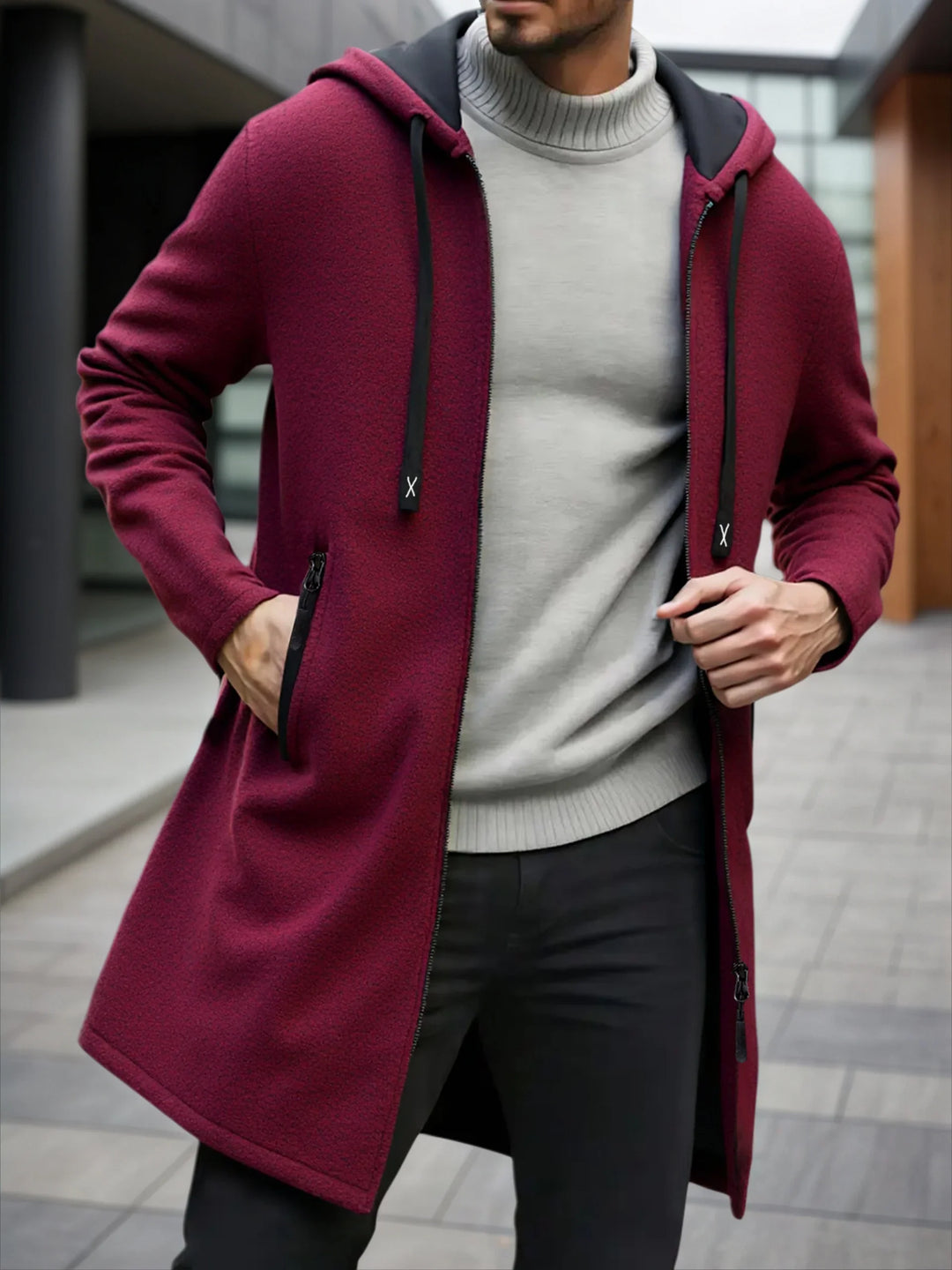Lachlan Zip Front Fleece Coat