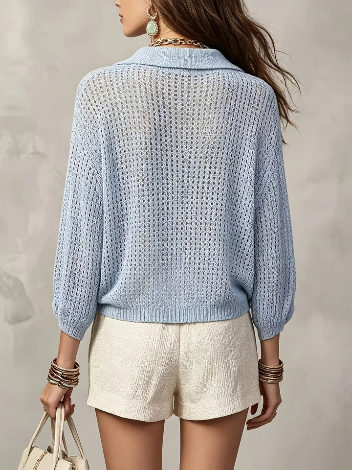 Adalyn Open Crochet Knit Cardigan