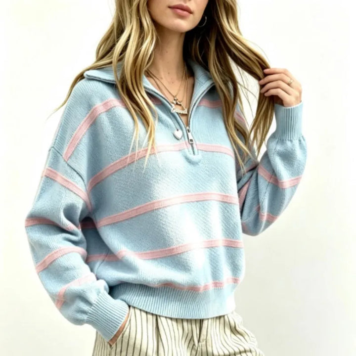 Daria Striped Knit Pullover