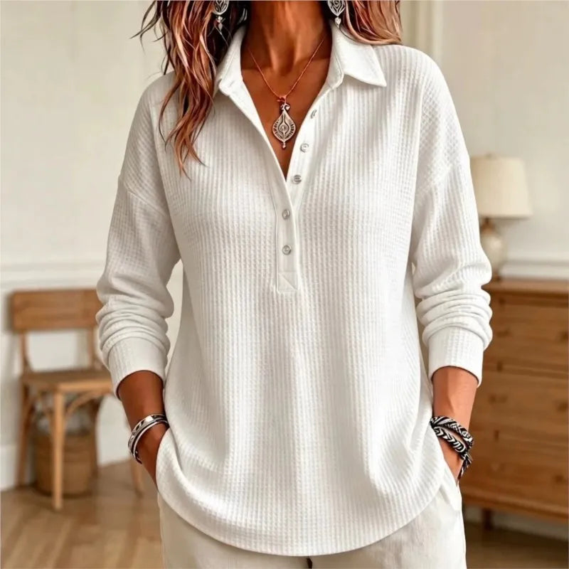 Rosamel Waffle Knit Polo Sweater