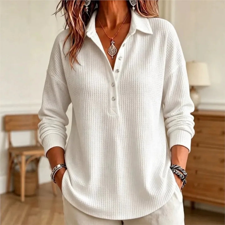 Rosamel Waffle Knit Polo Sweater