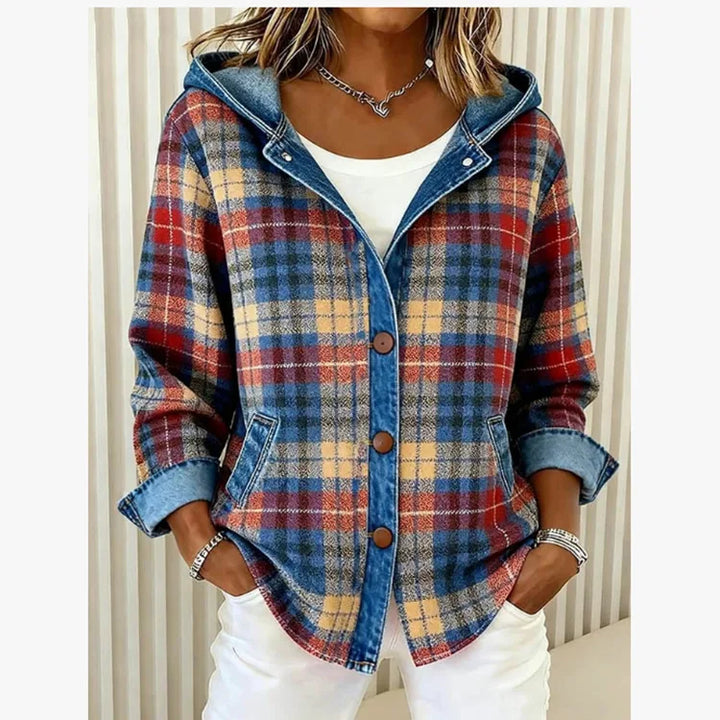 Mirelle Contrast Plaid Jacket