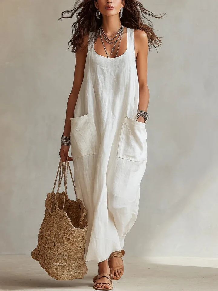 Trevian Elegant A Line Maxi Dress