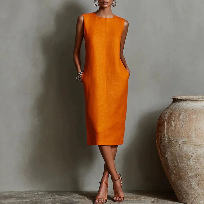 Cassandra Casual Relaxed Midi Dress