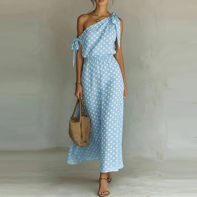 Nora Flowy Off Shoulder Maxi Dress