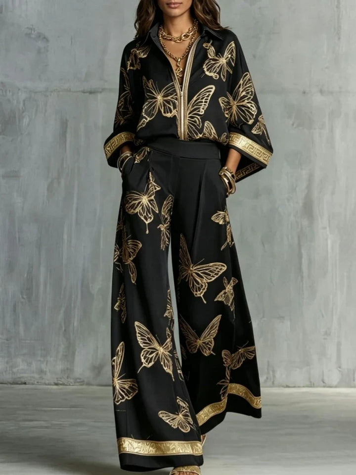 Grace Butterfly Print Lounge Set