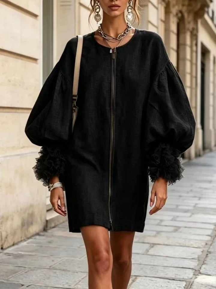 Vantana Balloon Sleeve Mini Dress