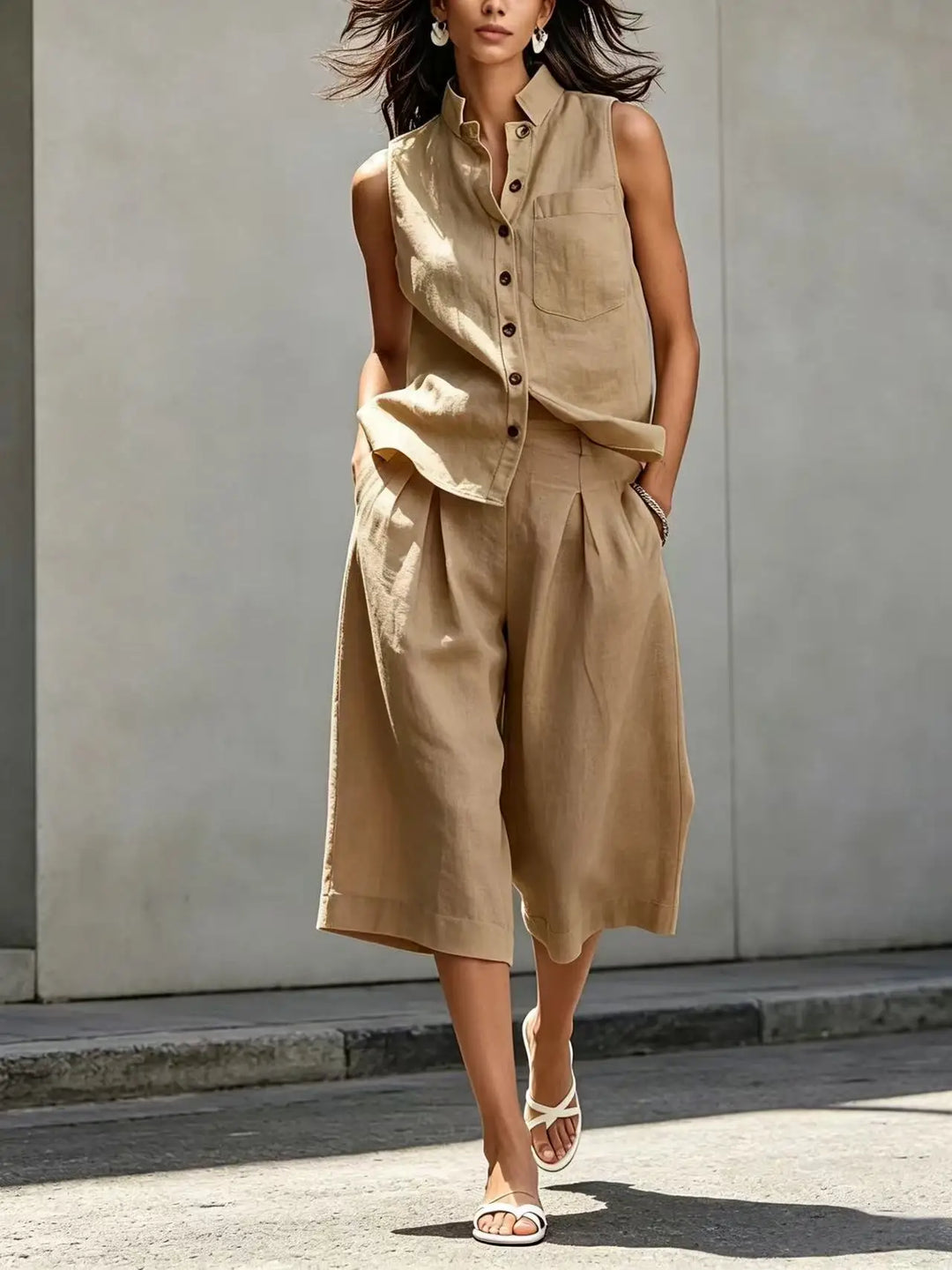 Jannet Effortless Vacation Shorts Set