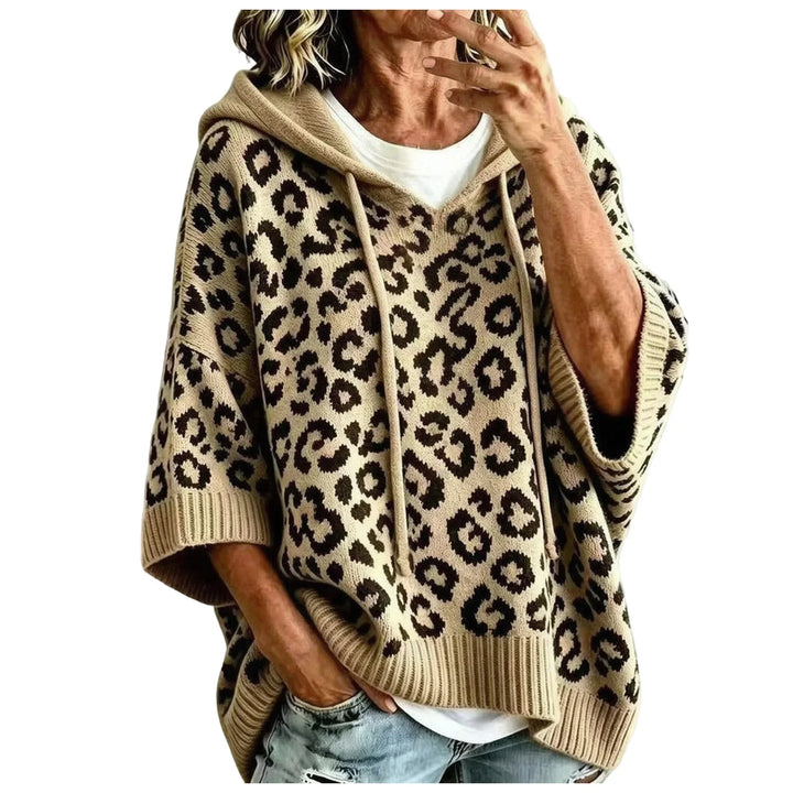 Fanny Drawstring Leopard Hoodie