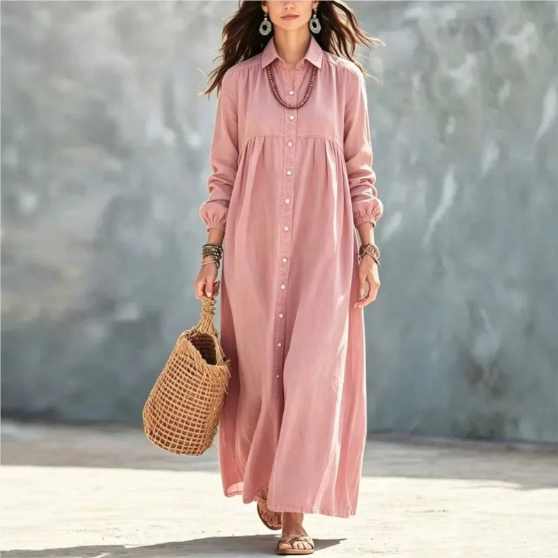 Everett Button Front Maxi Dress