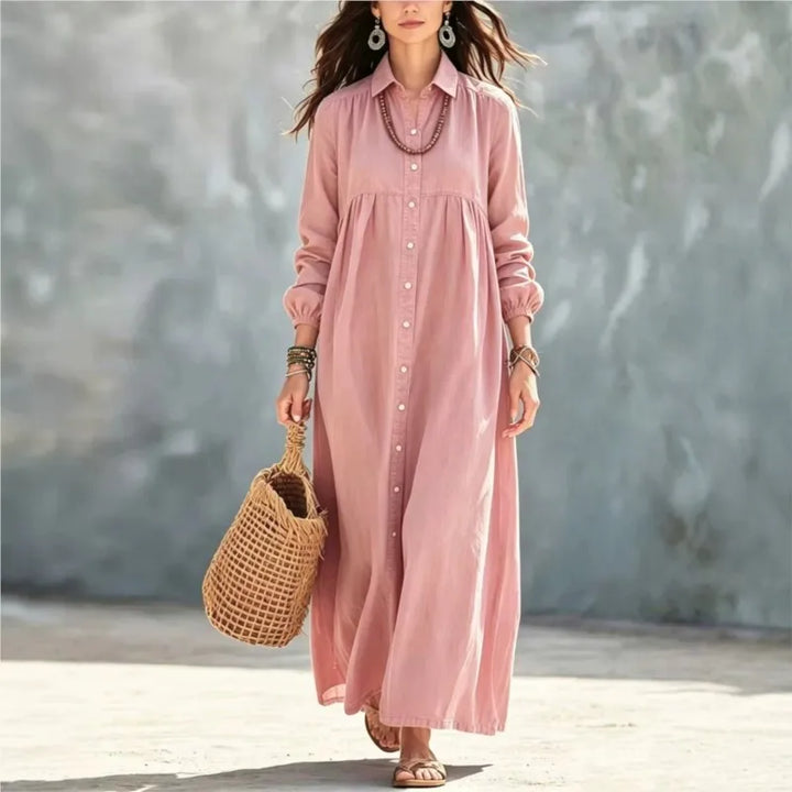 Everett Button Front Maxi Dress
