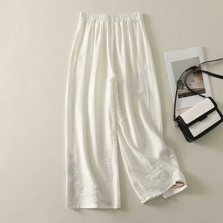 Marissa Embroidered Linen Trousers