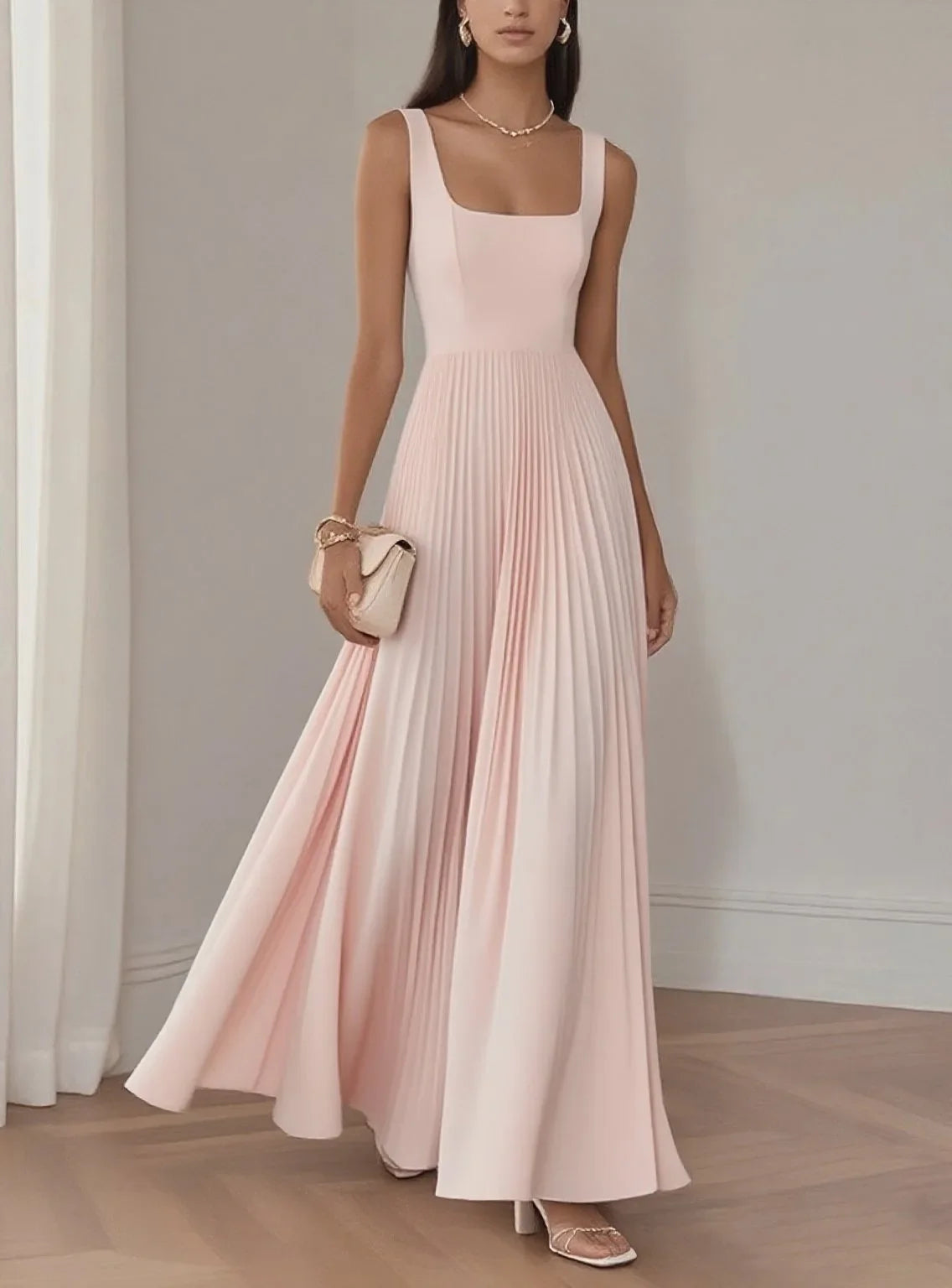 pleated wedding guest dress Maudeline Pleated Wedding Guest Dress – Urban Hollis