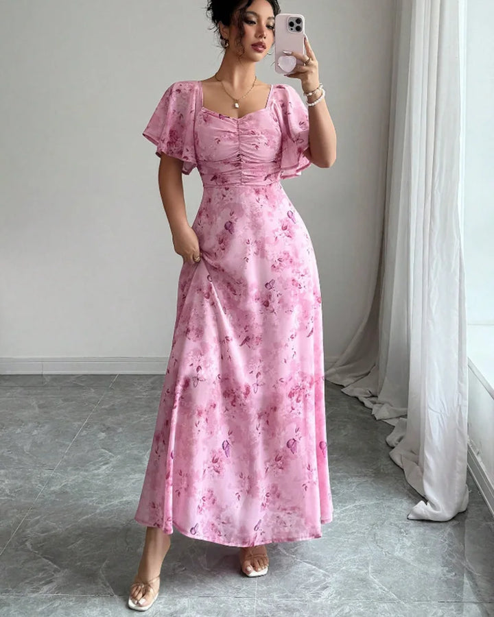Fianna Puff Sleeve Midi Dress